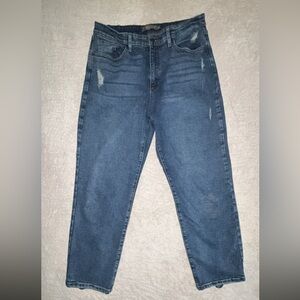 JustUSA Distressed High Rise Wide Leg Denim Jeans